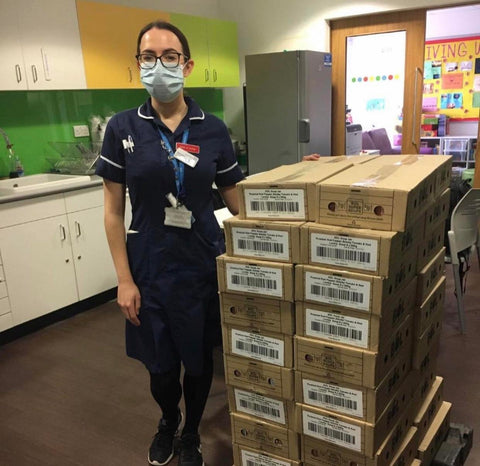 NHS nurse receiving Bol Foods meals donation